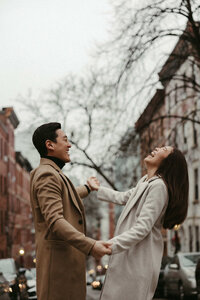 Outdoor New England engagement shoot