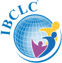 Logo with words "IBCLC"