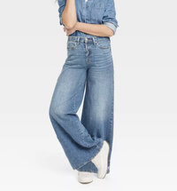 favorite wide leg denim jeans from  Target