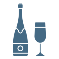 Illustration of wine and wine bottle