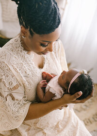 In studio newborn photography