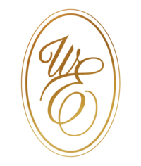Elegant gold seal of E & W