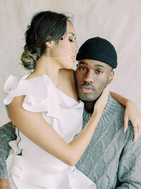 editorial interracial couple engagement photo styled by joyproctor3