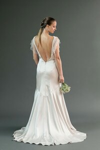 illusion neckline wedding dress with sleeves