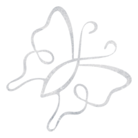 Simple silver butterfly illustration