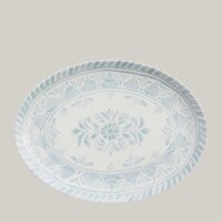 Blue floral serving platter
