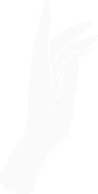 White hand branding icon for previous post.