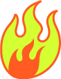neon yellow and orange fire favicon - high-end branding packages for women's wellness brands