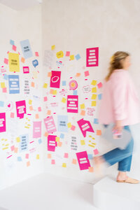 Kat Murphy wearing orange flower sunglasses