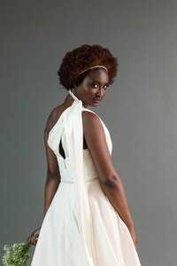 illusion back wedding dress a-line