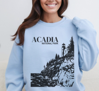 Acadia National Park Sweatshirt- Light Blue Thumbnail