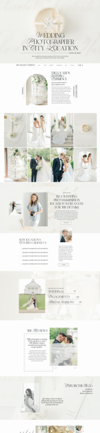 wedding website template mocked up on iphone
