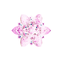 Snowflake-Inspired Greek Star in Star of Santorini Template Symbolizing Calm and Beauty