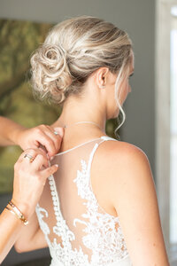 Bride getting ready