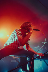 Josh Raven of The Faim, on stage at The Garage in London