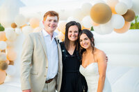 Eleanor Stenner with bride and groom at Birmingham wedding 