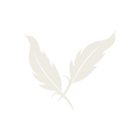 Simple icon of two crossed feathers