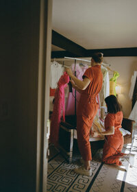 santa barbara wedding planners preparing for a wedding