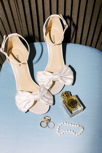 Wedding Photography, close up shot of brides shoes and accessories