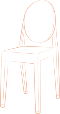 Brand icon showcasing a wedding chair from luxury event rentals, highlighting elegant and sophisticated seating options designed for high-end weddings and special events.