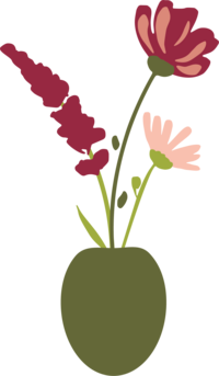 illustration of floral bouquet icon