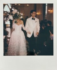 the newlyweds are so happy leaving the ceremony after officially getting married