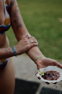 An exfoliating herbal scrub to enhance the sauna experience.