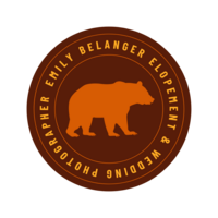 Maroon Badge with orange bear