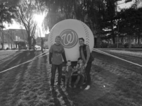 Kevin Mahoney, CFP® attends a Washington Nationals game in 2019 with his family