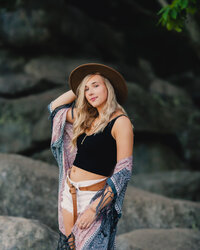 Bride and groom walk up memorial steps at their DC wedding