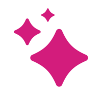 Pink sparkles icon