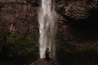 Adventure elopement in Latourell Falls, Oregon photographed by Magnolia and Ember.