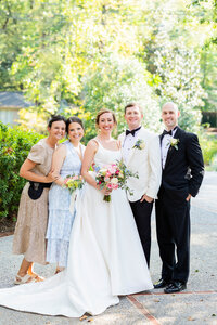 Eleanor Stenner with bride and groom at Birmingham wedding 