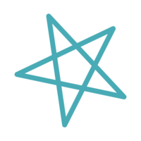 Blue five point star