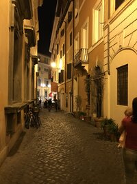 Evening on Italian street 
