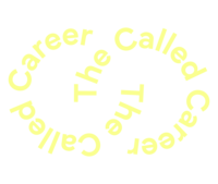 The Called Career stamp logo neon yellow