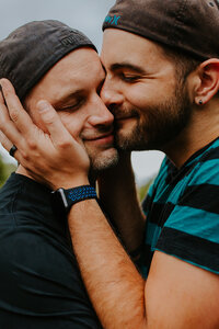 LGBTQ+ couple during SoCal engagement session