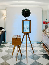 vintage photo booth rental for weddings, corporate events or brand launches