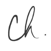 Initials of Detroit, Michigan based film wedding photographer Christina Harrison