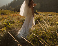 Couple eloping in Mount Rainer National Park
