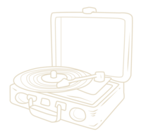 Gillian Oler Photography vinyl record player illustration in the about page.