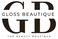 Initials  with the letters GB, the words "Gloss Beautique underneath"