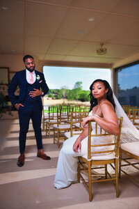 Bride and groom share intimate wedding vows before going into ceremony taken by Dallas wedding photographer Jameson Ray