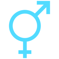 bisexual icon with male and female