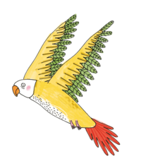 Illustration of a yellow bird