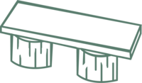 illustration of bench icon