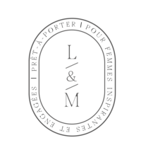 Logo tampon oval 1 L&M, crée par le Studio Youmé, spécialiste en identité de marque en Vendée.
