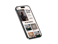 Coffee shop iphone mockup