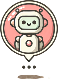 Cute minimalist robot icon inside a blush pink chat bubble, representing The Spring Sales Studio—a custom GPT assistant designed to help product-based business owners write sales content and plan seasonal promos with AI support.