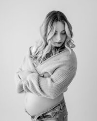newborn baby portrait posing with parents 